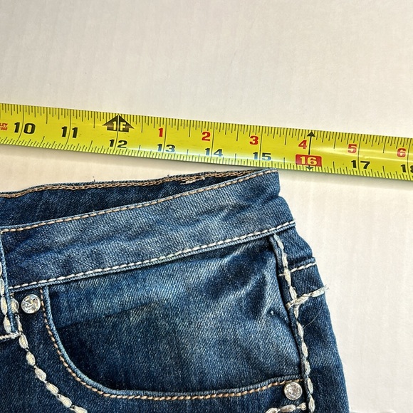 3/$25 Earl Jeans Low Rise Boot Cut Rhinestone Embellished Womens Jeans. Size 10 - Picture 11 of 14